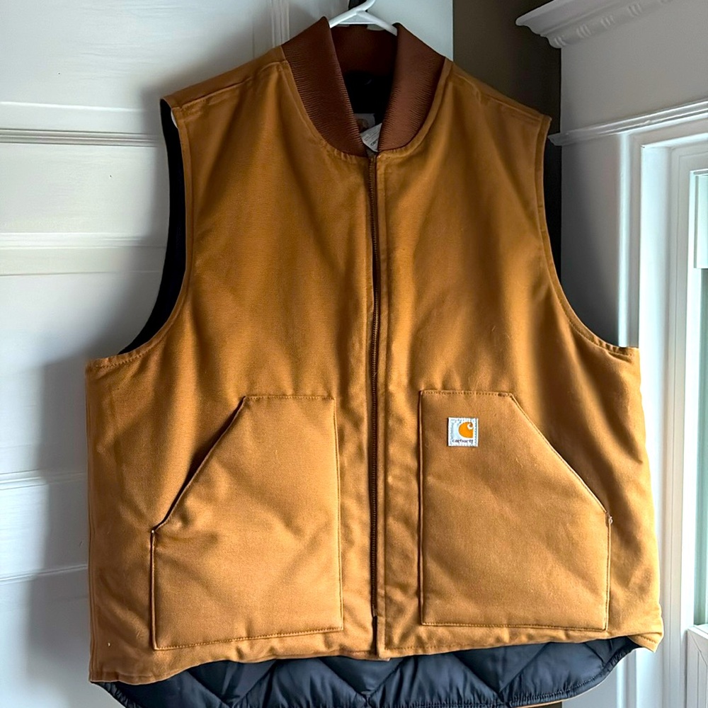 Carhartt RELAXED FIT FIRM DUCK INSULATED RIB COLLAR VEST